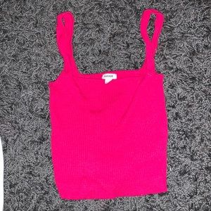 Sm. Garage Hot pink cropped tank